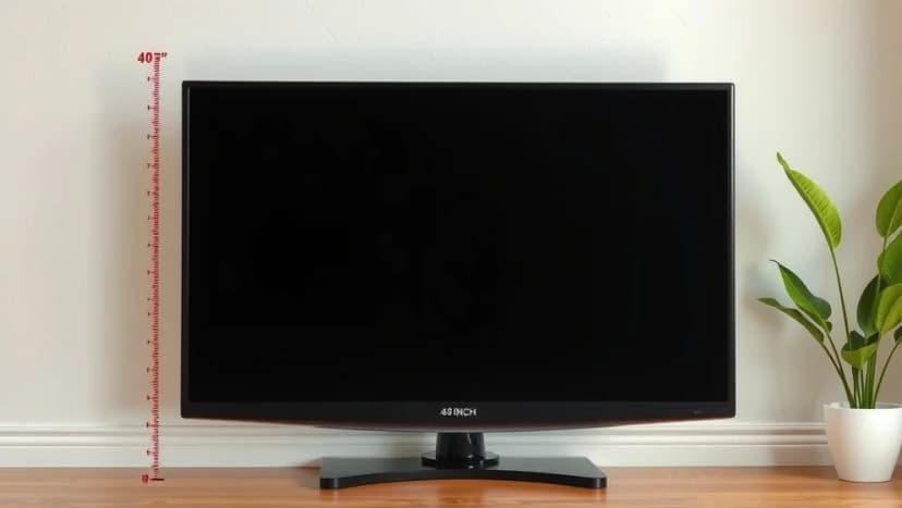 Hur stort är en 43 tum tv i cm